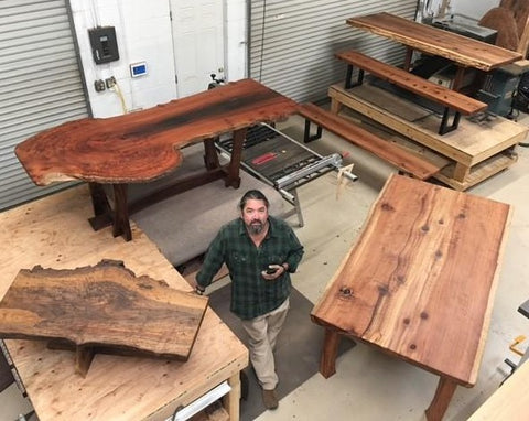 Custom Live Edge Slab Table